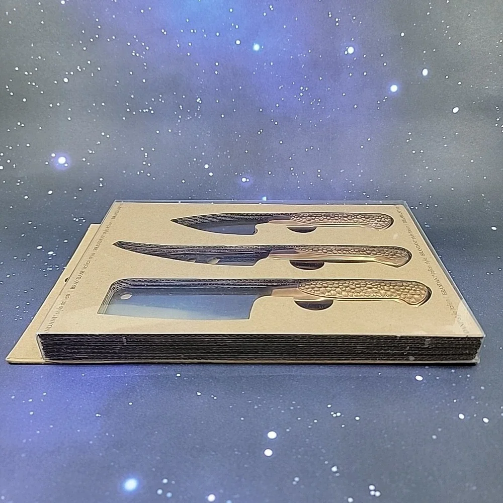 Brandani Grand Chef Italian-style 3-Piece Stainless Steel Cheese Knife Set